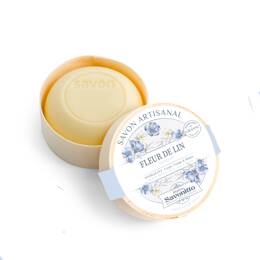 Savon Fleur De Lin Dans Boite En Bois 100g