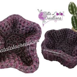 PANIER FLEUR EN TRAPILHO