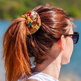 Chouchou Fleuri Jaune