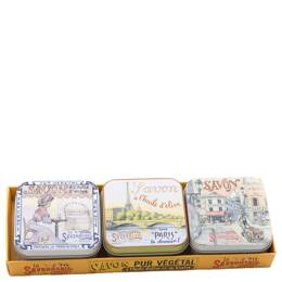 La Savonnerie de Nyons - Lot de 3 Boîtes à Savon Rose de Mai 100g Paris 1 Coffrets soin corps 300 g unisex