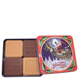 La Savonnerie de Nyons - Coffret de 4 Savons (Orange-Cannelle, Pain d'Épices) Traîneau Coffrets soin corps 400 g unisex