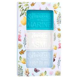 La Savonnerie de Nyons - Lot de 3 Savons 100g (Marine, Jasmin, Musc Blanc) Coffrets soin corps 300 g unisex