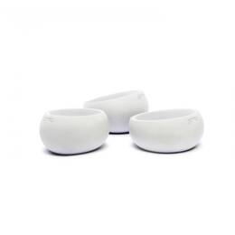 Lot de 3 photophores en béton naturel