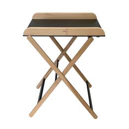 Table à langer pliante bicolore en hêtre massif noir 55x80