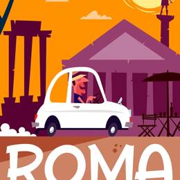 Tableau voyage à Rome imprimé sur toile 60x90 cm