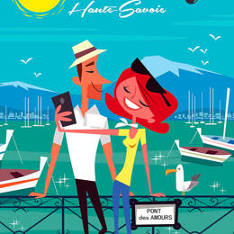 Tableau le pont des amours Annecy imprimé sur toile 60x90 cm