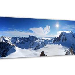 Tableau panorama du mont blanc imprimé sur toile 100x40 cm