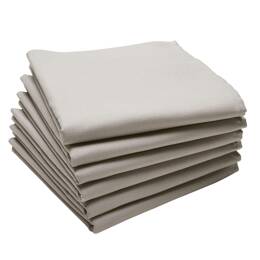 Lot de 6 serviettes en coton gris tourterelle 45x45