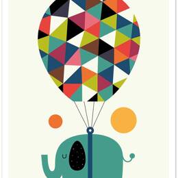 Affiche enfant hot air balloon jumbo sans cadre 30x45 cm
