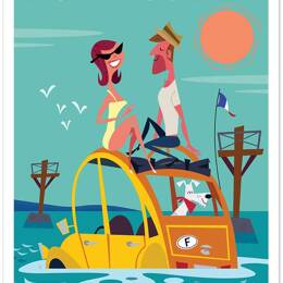 Affiche noirmoutier sans cadre 20x30 cm