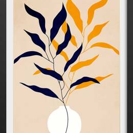 Affiche fleurs plante et purete avec cadre noir 40x60  cm