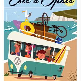 Affiche Côte d'Opale sans cadre 20x30 cm
