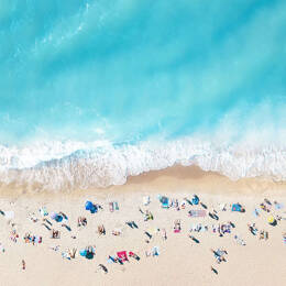 Tableau plage beach lovers for ever imprimé sur toile 90x60 cm