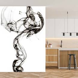 Papier peint graphique fumee noire 156x270 cm