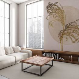 Papier peint graphique lune or 208x270cm