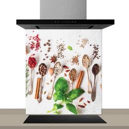 Fond de hotte décorative, epices d'orient multicolore 60x70  cm