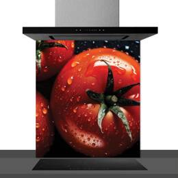 Fond de hotte décorative, tomato rouge 60x70  cm
