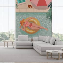Papier peint sur papier piscines et farniente 260x270 cm