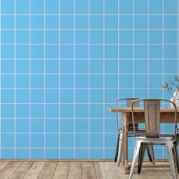 Papier peint carreaux bleu piscines 52x1000 cm