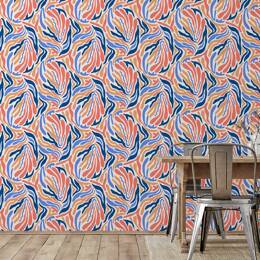 Papier peint zèbre effet matisse 156x270 cm