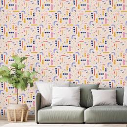 Papier peint symbolique floral rosé 156x270 cm