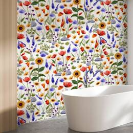 Papier peint sur les fleurs de nos campagnes 156x270 cm