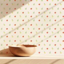 Papier peint pommes pastel 52x1000 cm