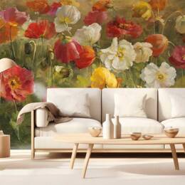 Papier peint champ de fleurs sauvages 364x270 cm