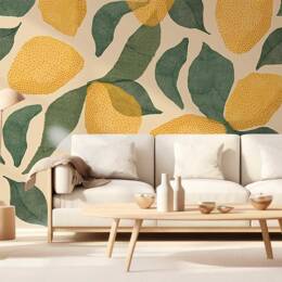 Papier peint citrons d'été 364x270 cm