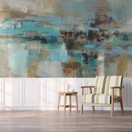 Papier peint impression turquoise 364x270 cm