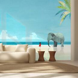 Papier peint plage lointaine 364x270 cm