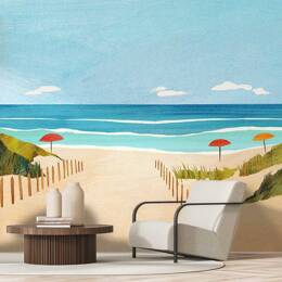 Papier peint vers la plage 364x270 cm
