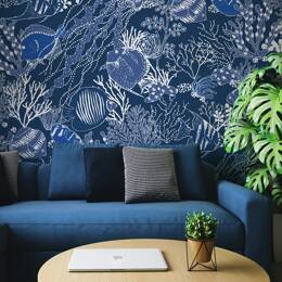 Papier peint panoramique enfant En apnée, Bleu 525 x 250cm