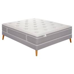 Ensemble 140x190 Matelas ressorts ensachés ferme H30 + sommier