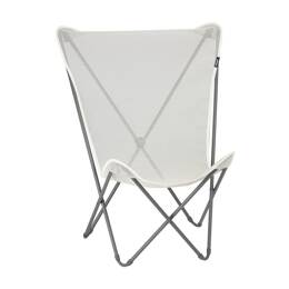 Fauteuil papillon en acier beige L60xl78xH99