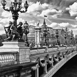 Tableau paris vue du pont alexandre iii imprimé sur toile 60x90 cm