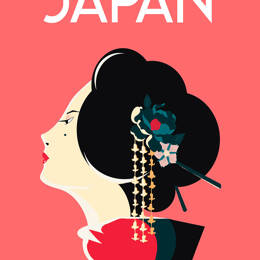 Tableau de voyage Japon et tradition imprimé sur toile 60x90 cm