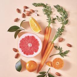 Tableau shot de vitamine c imprimé sur toile 60x90 cm