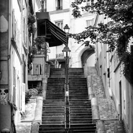 Tableau Paris rue de Montmartre imprimé sur toile 60x90 cm
