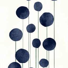 Tableau dessin fleurs d'eau imprimé sur toile 60x90 cm