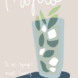 Tableau pause mojito imprimé sur toile 60x90 cm