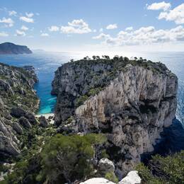 Tableau plage et calanques à Cassis imprimé sur toile 90x60 cm