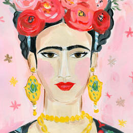 Tableau mode hommage à Frida impression sur aluminium 60x90 cm