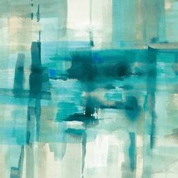 Tableau abstrait liquide bleu imprimé sur toile 90x60 cm