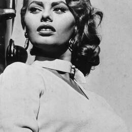 Tableau scène de film  Sophia Loren imprimé sur toile 40x60 cm