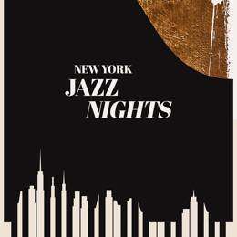 Tableau jazz night imprimé sur toile 60x90 cm