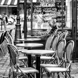 Tableau Paris le café Parisien imprimé sur toile 60x90 cm
