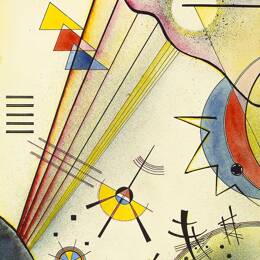 Tableau de kandinsky lien clair imprimé sur toile 40x60 cm