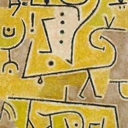 Tableau  de klee gilet rouge imprimé sur toile 40x60 cm