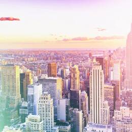 Tableau new york pastel toile imprimée 120x80 cm